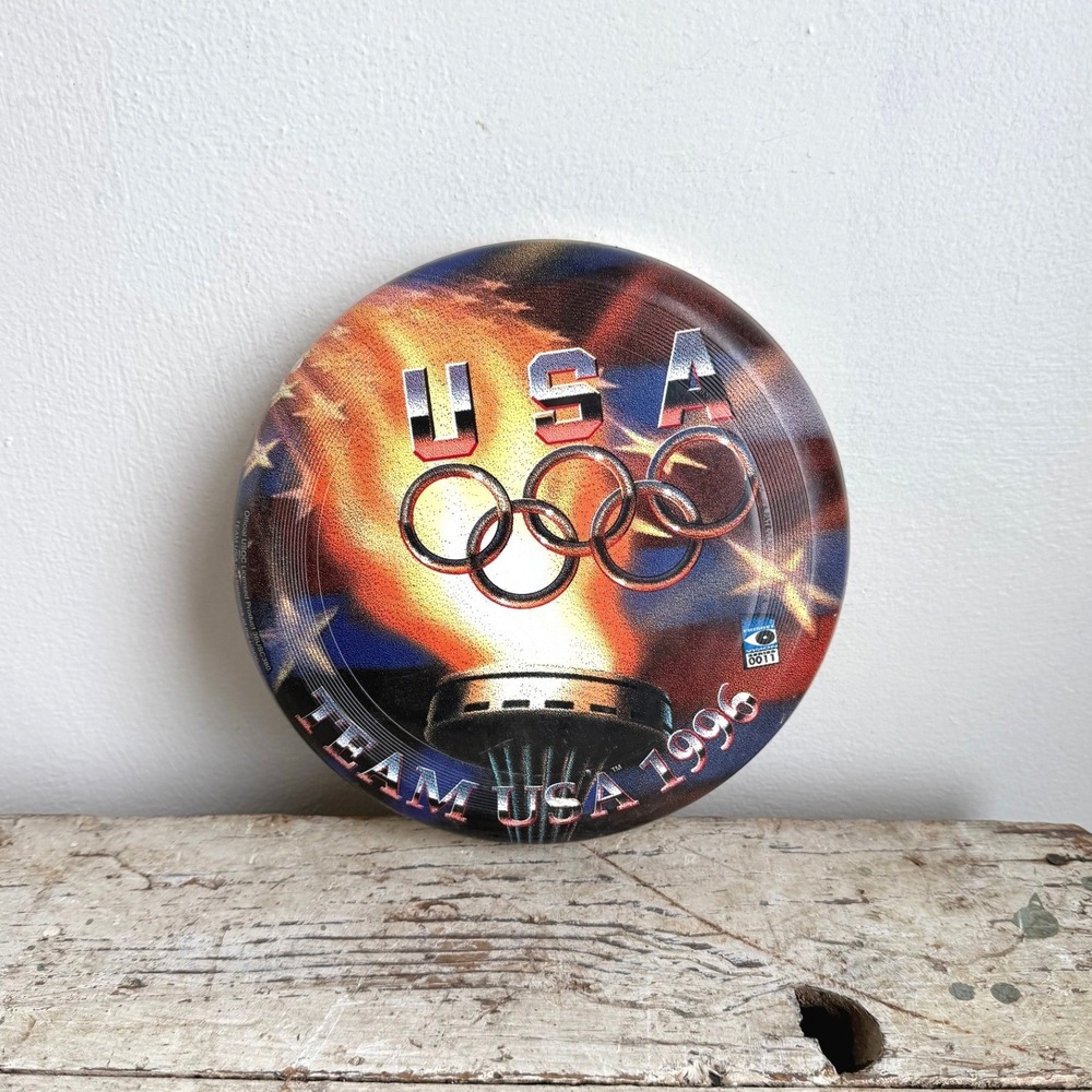 Vintage 1996 Atlanta Olympic Games Team USA Flying Disc Frisbee USOC Licensed